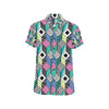 90s Pattern Print Design 3 Men's Short Sleeve Button Up Shirt