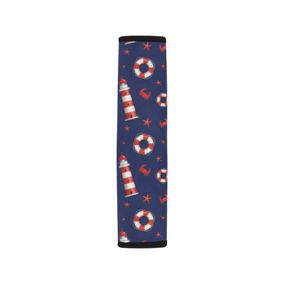 Nautical Pattern Print Design A03 Car Seat Belt Cover