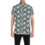 Wave Art Print Men's Short Sleeve Button Up Shirt