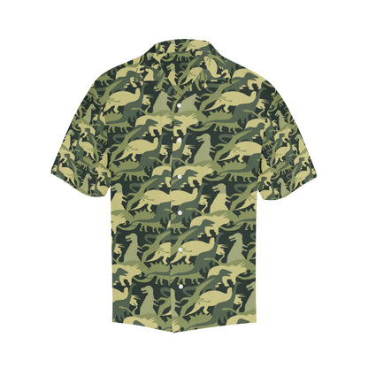 Camouflage Dinosaur Pattern Print Design 03 Men's Hawaiian Shirt