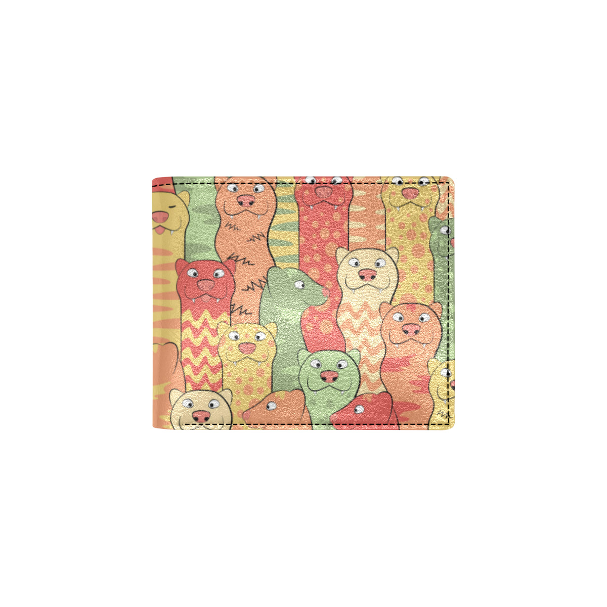 Ferret Pattern Print Design 01 Men's ID Card Wallet