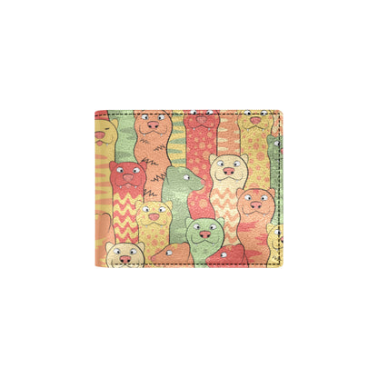 Ferret Pattern Print Design 01 Men's ID Card Wallet
