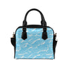 Ocean Wave Pattern Print Design A01 Shoulder Handbag