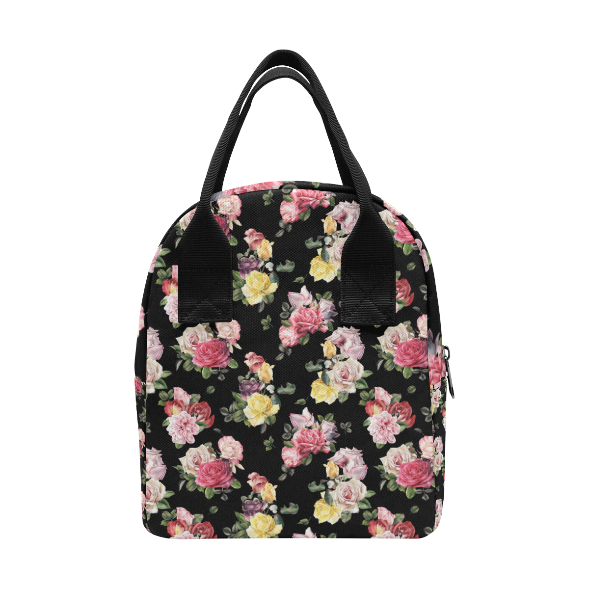 Rose Pattern Print Design RO010 Insulated Lunch Bag
