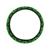 Celtic Green Neon Design Steering Wheel Cover with Elastic Edge