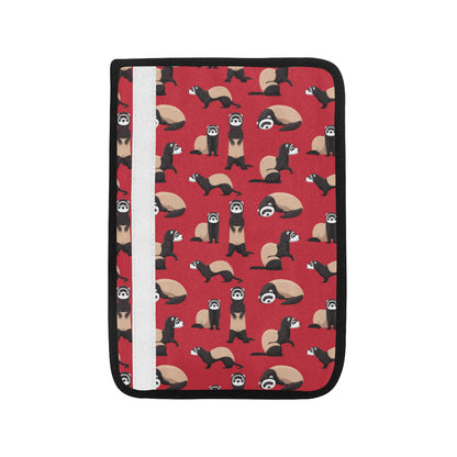 Ferret Pattern Print Design 02 Car Seat Belt Cover