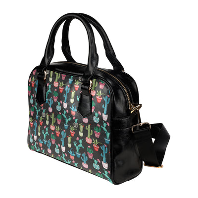 Cactus Pattern Print Design 02 Shoulder Handbag