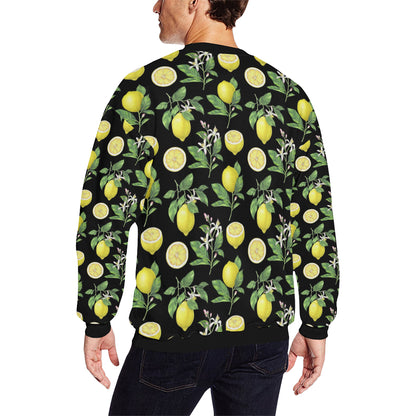 Lemon Pattern Print Design LM02 Men Long Sleeve Sweatshirt