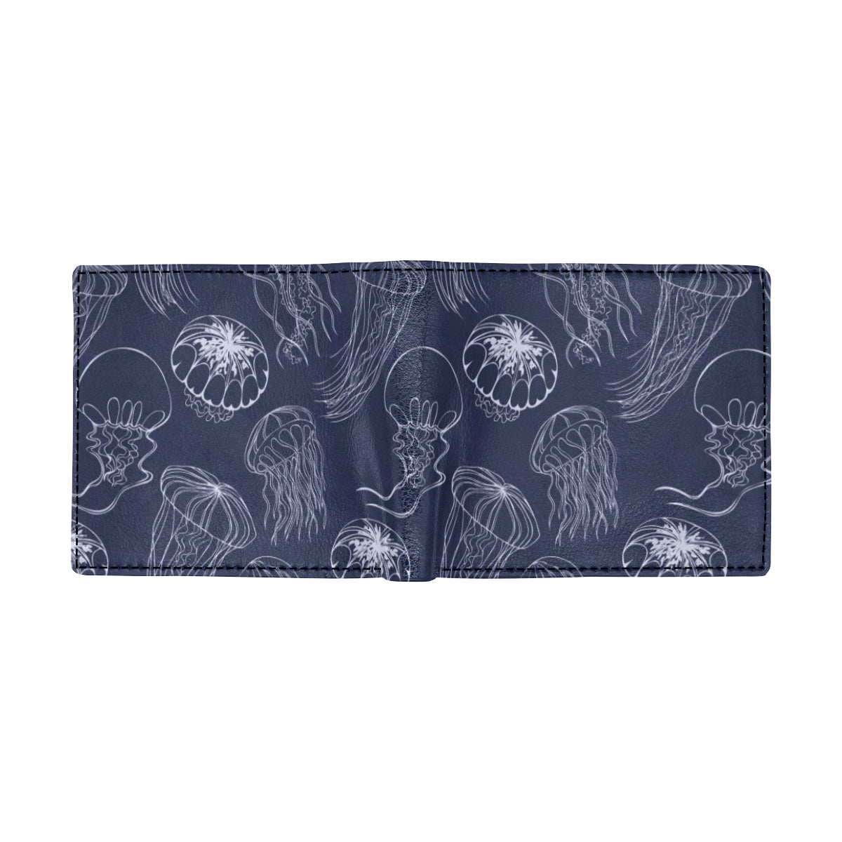 Jellyfish Pattern Print Design 05 Men's ID Card Wallet