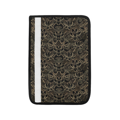 Lotus Gold Mandala Design Themed Car Seat Belt Cover
