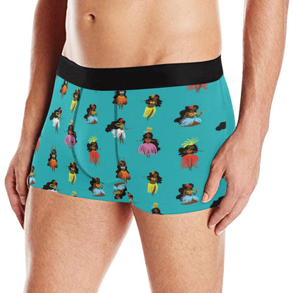 Hula Dancers Pattern Print Design 04 Men's Boxer Briefs