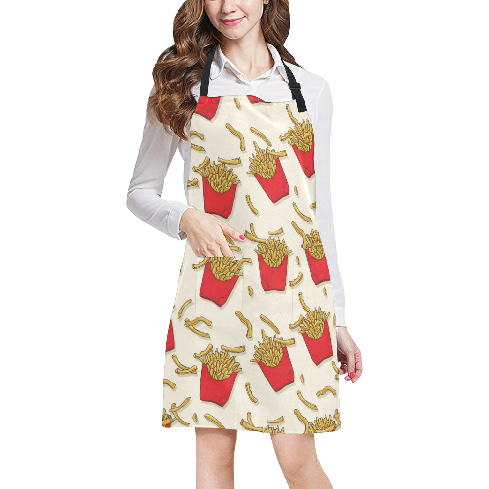 French Fried Pattern Print Design 01 Apron with Pocket
