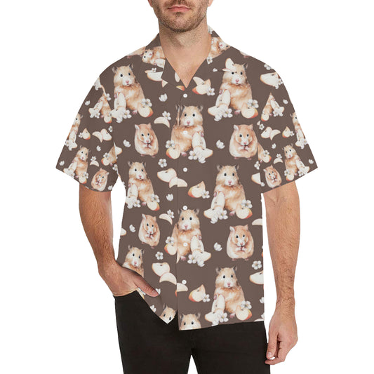 Hamster Pattern Print Design 03 Men's Hawaiian Shirt
