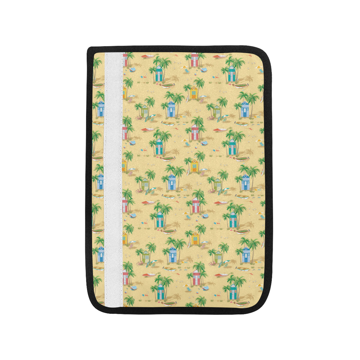 Beach Themed Pattern Print Design 01 Car Seat Belt Cover