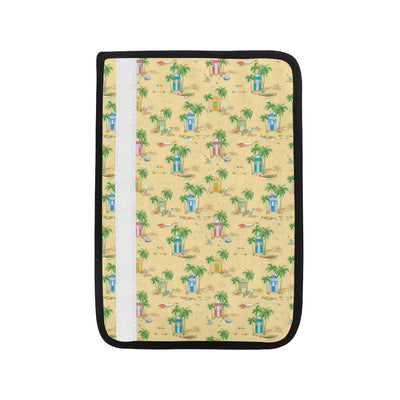 Beach Themed Pattern Print Design 01 Car Seat Belt Cover