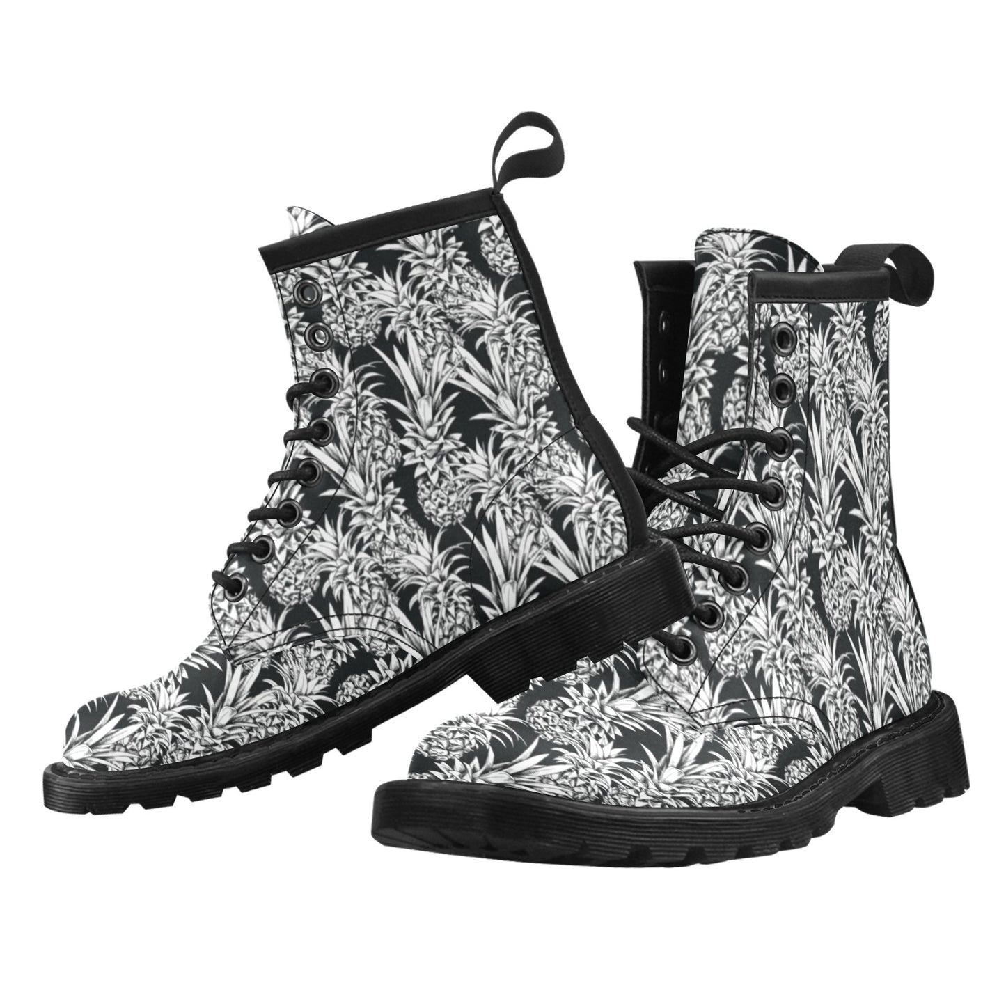 Pineapple Pattern Print Design PP08 Women's Boots