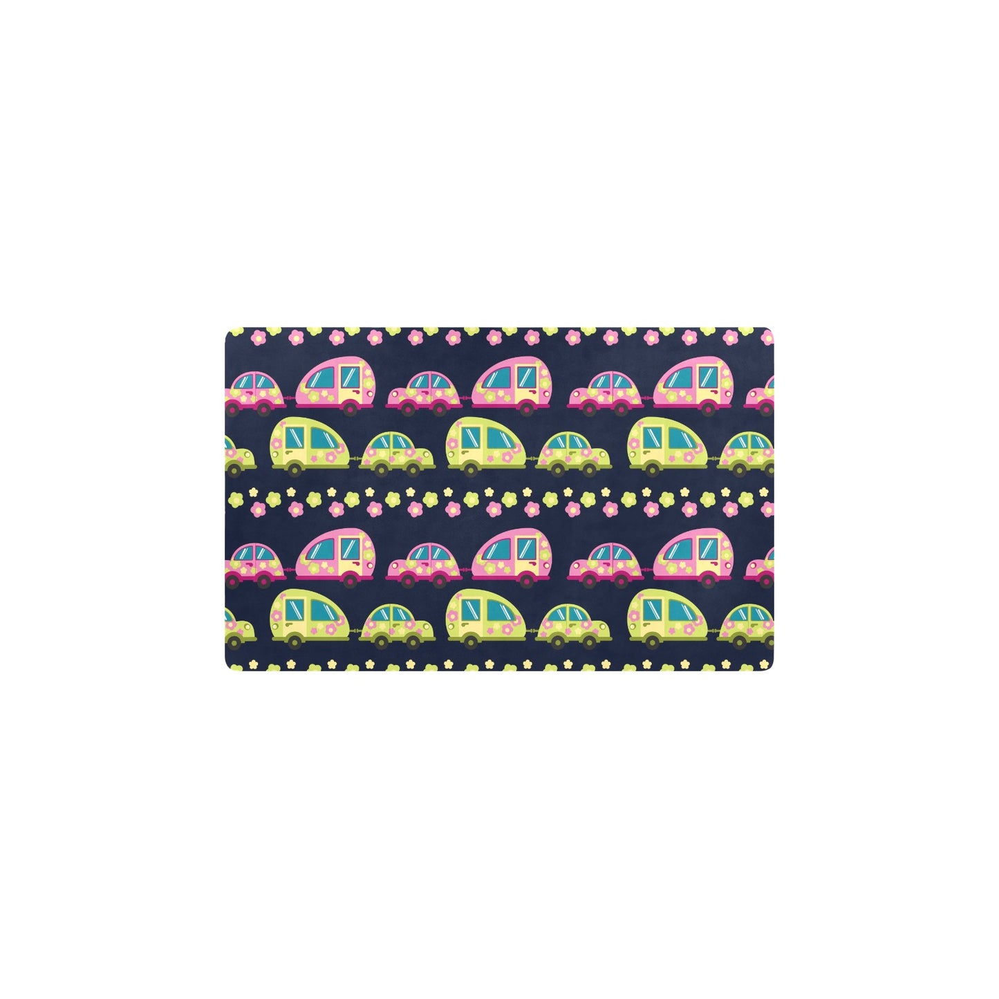 Camper Cute Camping Design No 3 Print Kitchen Mat