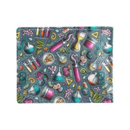 Science Print Design LKS304 Men's ID Card Wallet