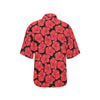 Hibiscus Red Pattern Print Design LKS306 Women's Hawaiian Shirt