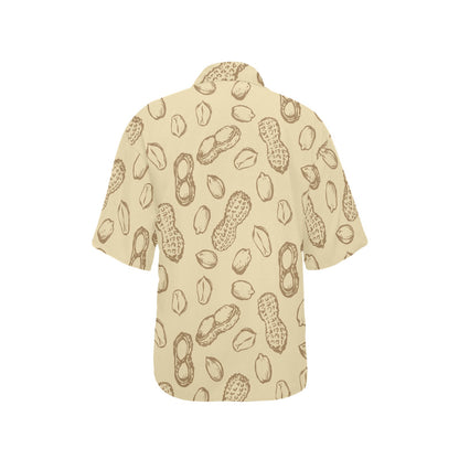 Peanut Pattern Print Design A02 Women's Hawaiian Shirt