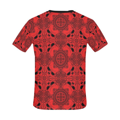 Bandana Red Print Design LKS304 Men's All Over Print T-shirt