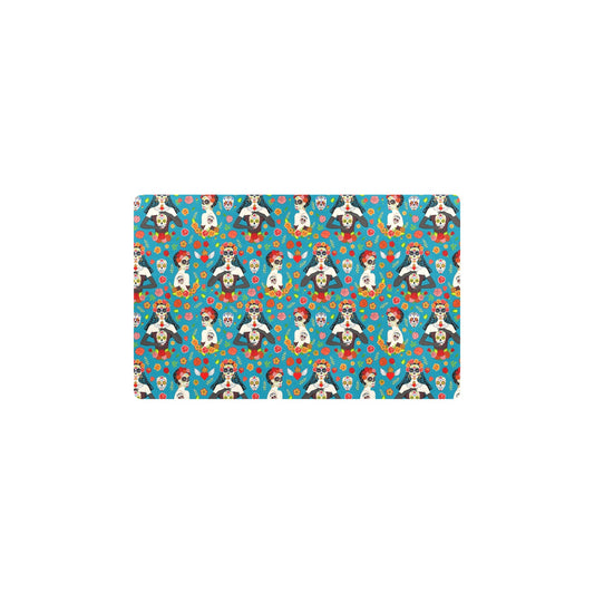 Day of the Dead Old School Girl Design Kitchen Mat
