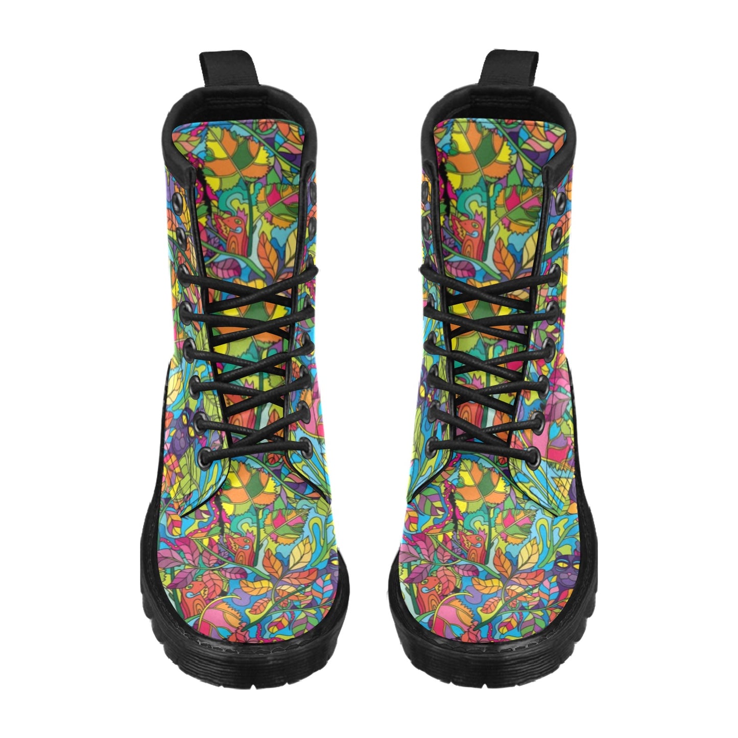 Psychedelic Trippy Flower Print Women's Boots