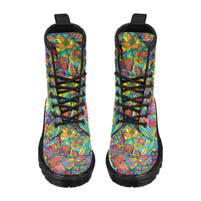 Psychedelic Trippy Flower Print Women's Boots