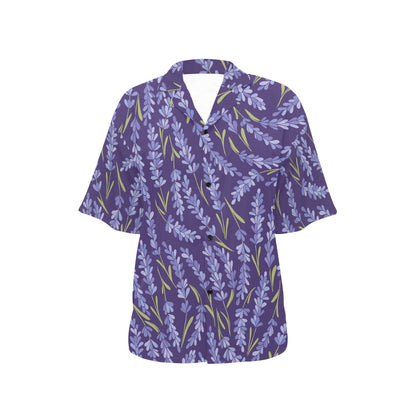Lavender Pattern Print Design 03 Women's Hawaiian Shirt