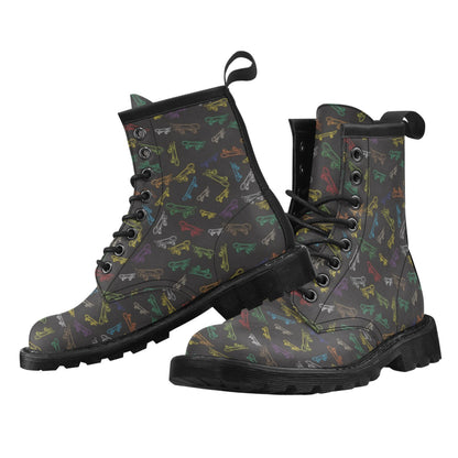 Skateboard Print Design LKS301 Women's Boots