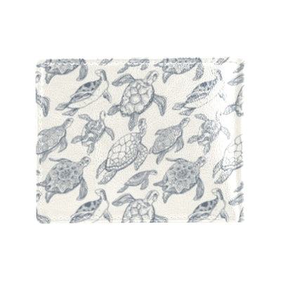 Sea Turtle Print Design LKS304 Men's ID Card Wallet