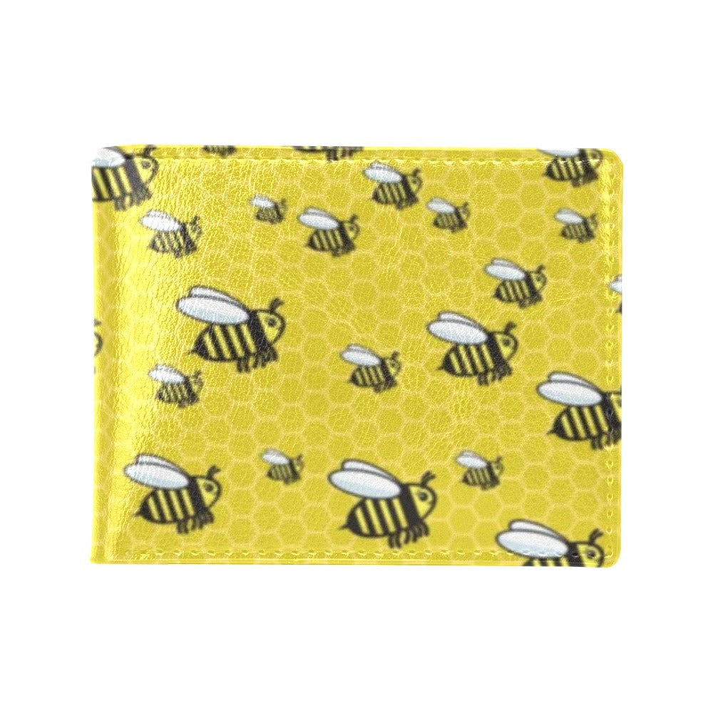 Bee Cute Print Design LKS308 Men's ID Card Wallet