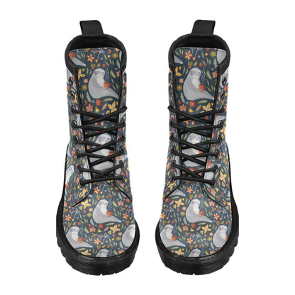 Sloth Print Design LKS303 Women's Boots
