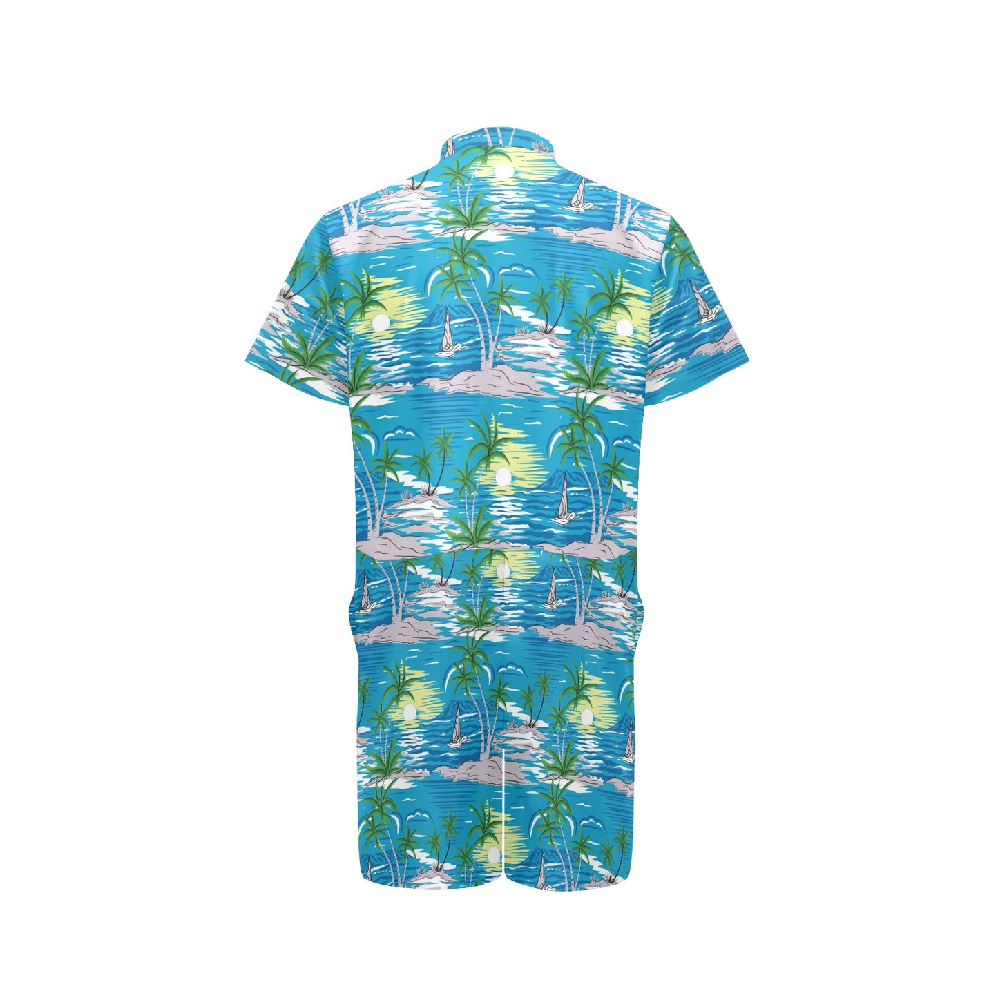 Palm Tree Beach Men's Romper