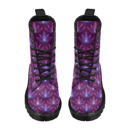 lotus Pattern Print Design LO01 Women's Boots