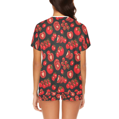 Tomato Print Design LKS303 Women's Short Pajama Set