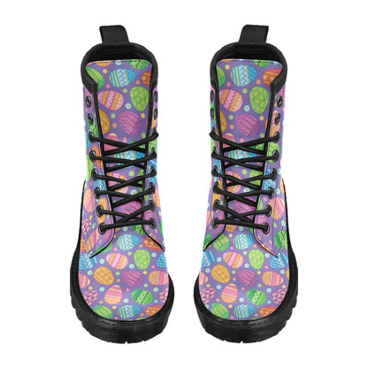 Easter Eggs Pattern Print Design RB010 Women's Boots