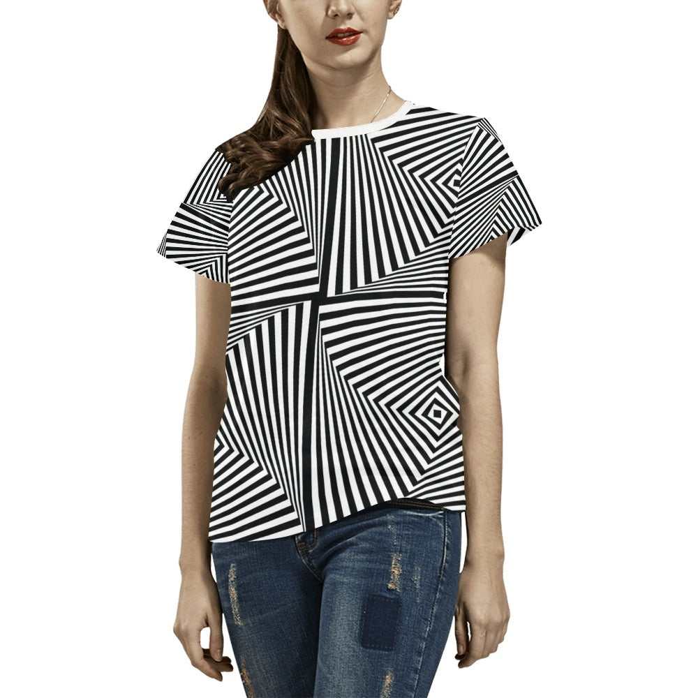 Vortex Print Design LKS302 Women's  T-shirt