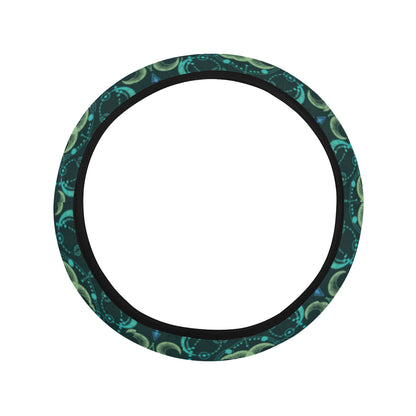 Celestial Pattern Print Design 07 Steering Wheel Cover with Elastic Edge