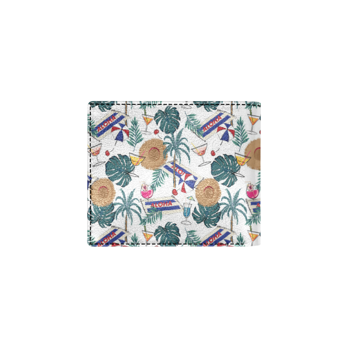 Aloha Hawaii Beach Pattern Print Design 04 Men's ID Card Wallet