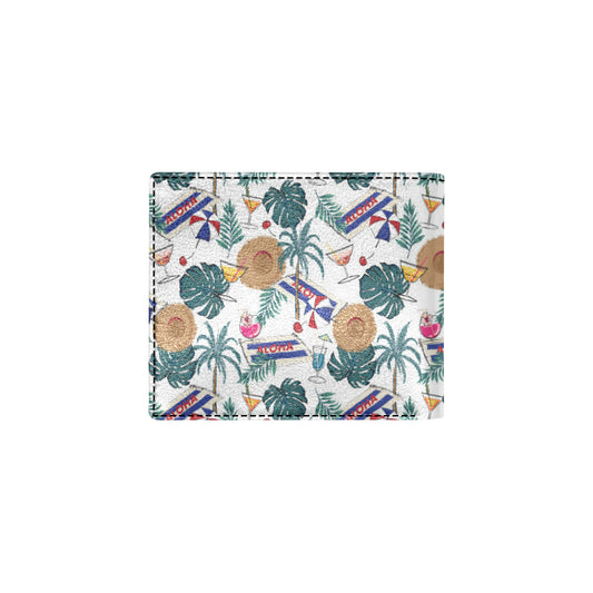 Aloha Hawaii Beach Pattern Print Design 04 Men's ID Card Wallet