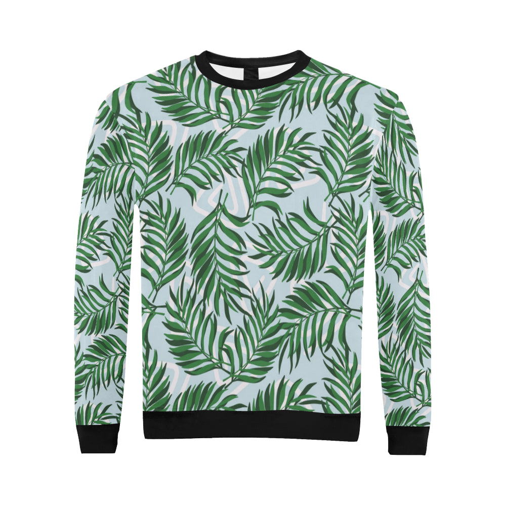 Palm Leaves Pattern Print Design PL06 Men Long Sleeve Sweatshirt