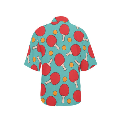 Ping Pong Pattern Print Design A01 Women's Hawaiian Shirt