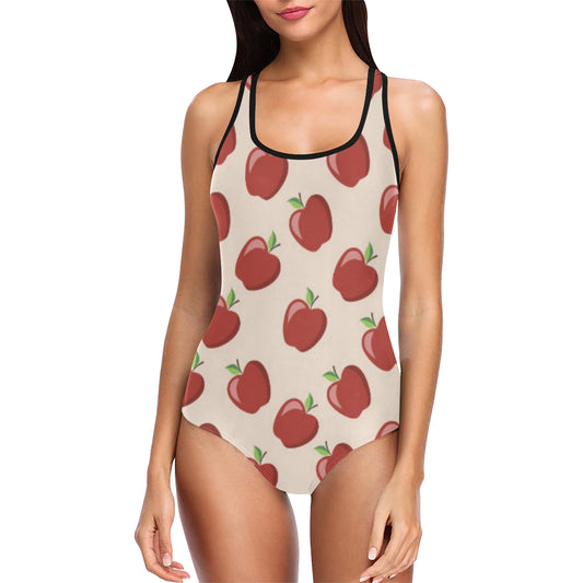 Apple Pattern Print Design AP01 Women Swimsuit