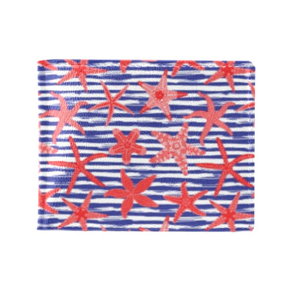 Starfish Print Design LKS401 Men's ID Card Wallet