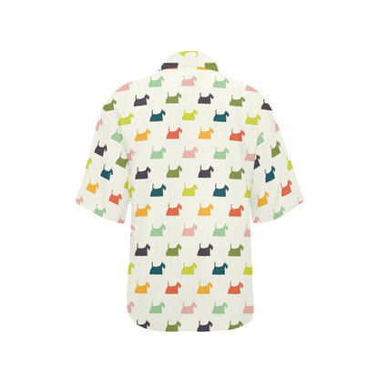 Scottish Terriers Print Design LKS305 Women's Hawaiian Shirt