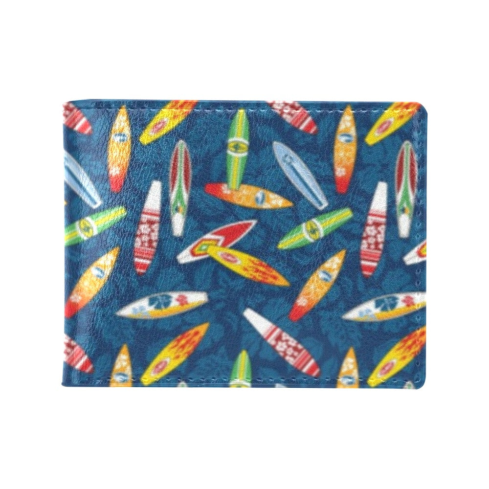 Surfboard Pattern Print Men's ID Card Wallet