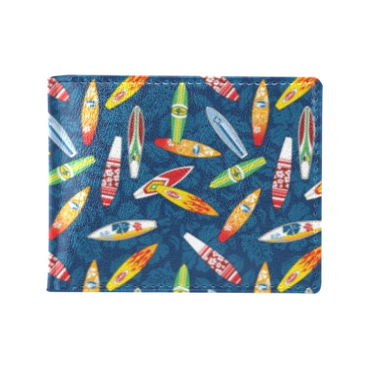 Surfboard Pattern Print Men's ID Card Wallet