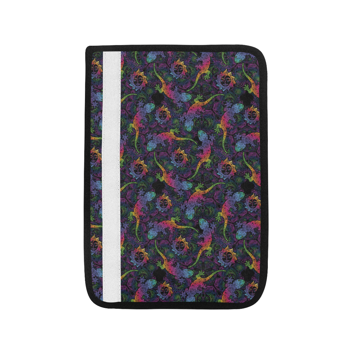 Gecko Rainbow Pattern Print Design 03 Car Seat Belt Cover