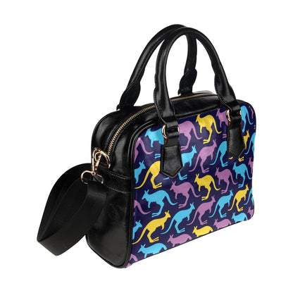 Kangaroos Pattern Print Design 02 Shoulder Handbag